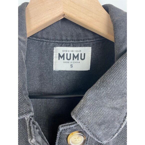 Show Me Your MuMu Cannon Romper Black Denim Size Small - Picture 8 of 8